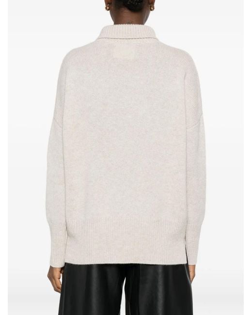 Lisa Yang White High-Neck Sweater