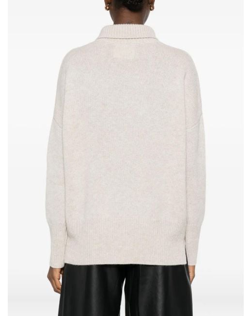 Lisa Yang White High-Neck Sweater