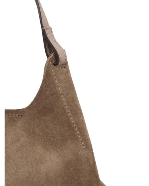 Gianni Chiarini Brown Dua Suede Top-Handle Tote Bag