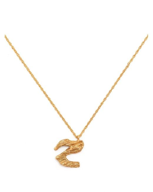 Loveness Lee Metallic Z Alphabet Pendant Necklace