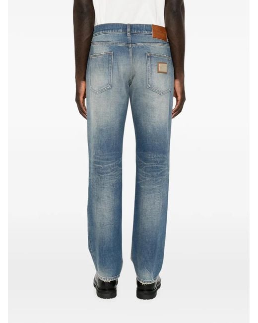 Dolce & Gabbana Blue Denim Trousers for men