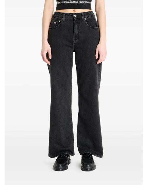 Tommy Hilfiger Black Mia Straight-Leg Jeans