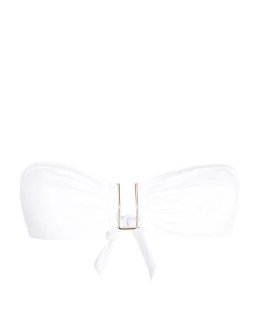 Melissa Odabash White Barcelona Bandeau Bikini Top