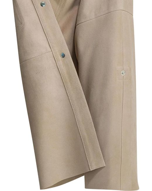 FURLING BY GIANI Natural Noemi Suede Jacket