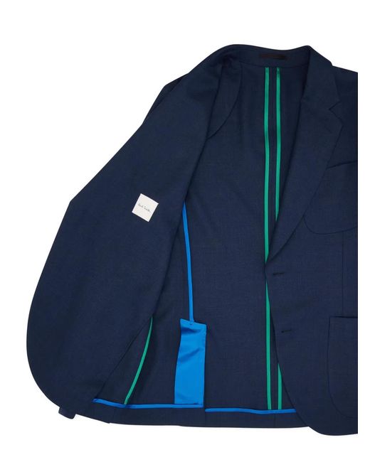 Paul Smith Blue Buttoned Patch-Pocket Blazer for men