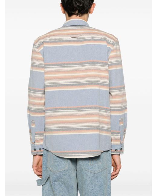 Pendleton Gray Striped Cotton Shirt for men