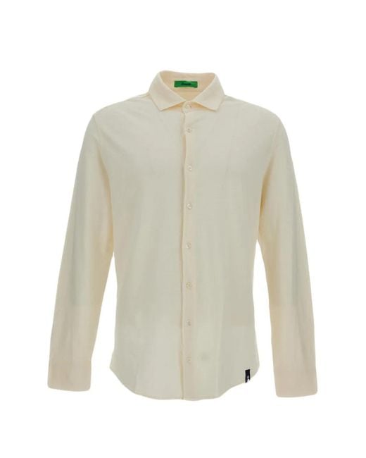 Drumohr White Long-Sleeve Shirt for men