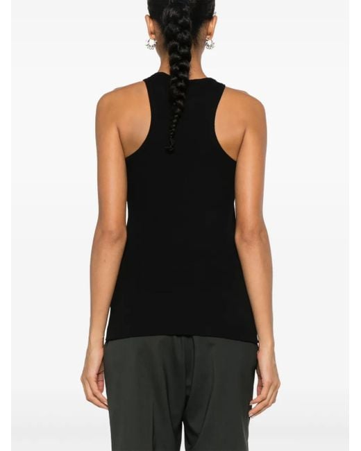 Ioana Ciolacu Black Ribbed Tank Top