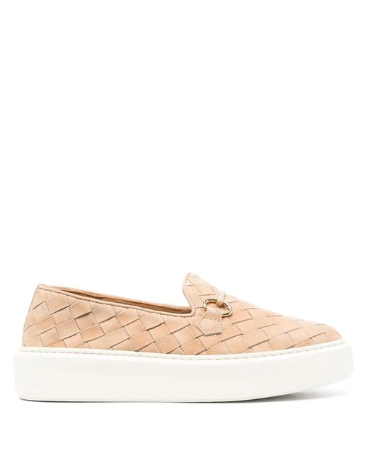 Henderson Natural Tina Braided Suede Loafers