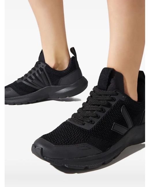 Rick Owens Black Logo-Detail Sneakers