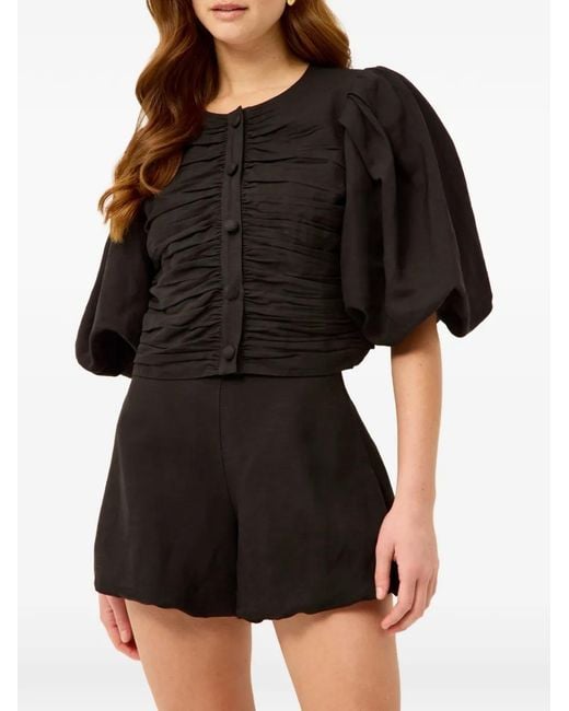 Marie Oliver Black Rowan Ruched Top