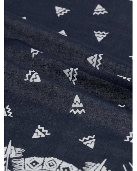 Fortela Blue Apache Print Scarf for men
