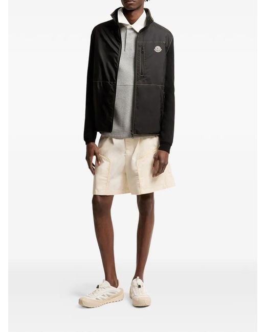Moncler Black Zip Mock-Neck Jacket for men