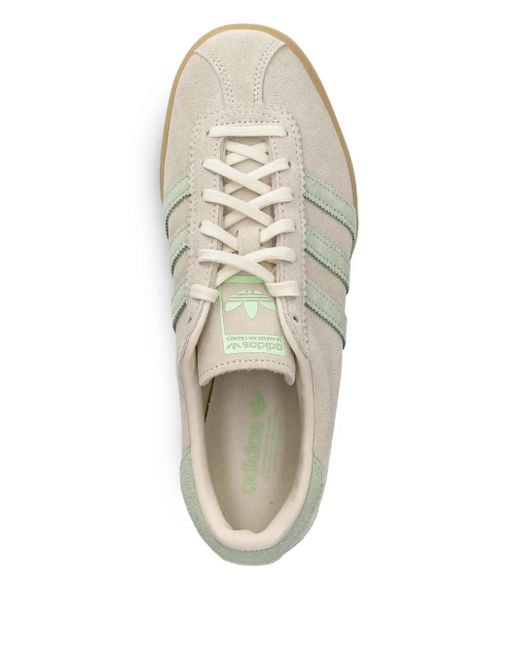 Adidas White Brmd Suede 3-Stripe Sneakers