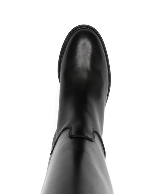 Julie Dee Black 30Mm Buckle-Fastening Leather Boots