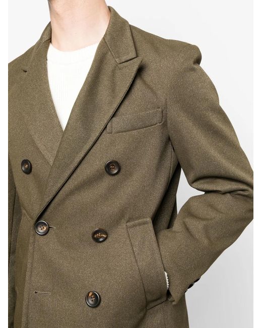 Bally Green Double-Breasted Cotton Blazer for men
