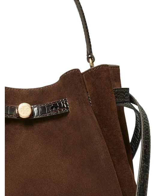 Tory Burch Brown Suede Bucket Bag