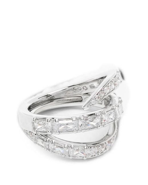 Swarovski White Vienna Swan Mixed-Cut Ring