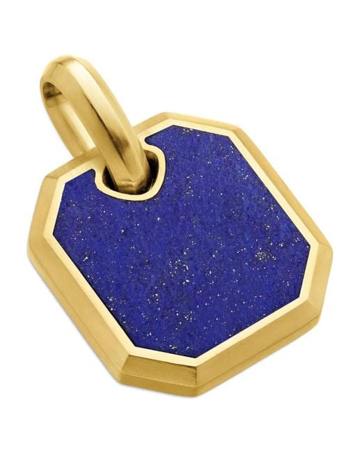 David Yurman Blue 18Kt Roman Lapis Lazuli Amulet (15Mm) for men