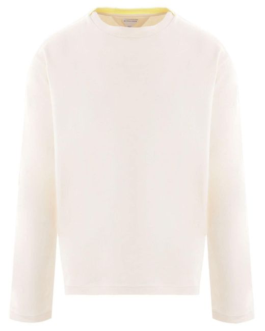 Bottega Veneta White Fine-knit Cotton Jumper for men
