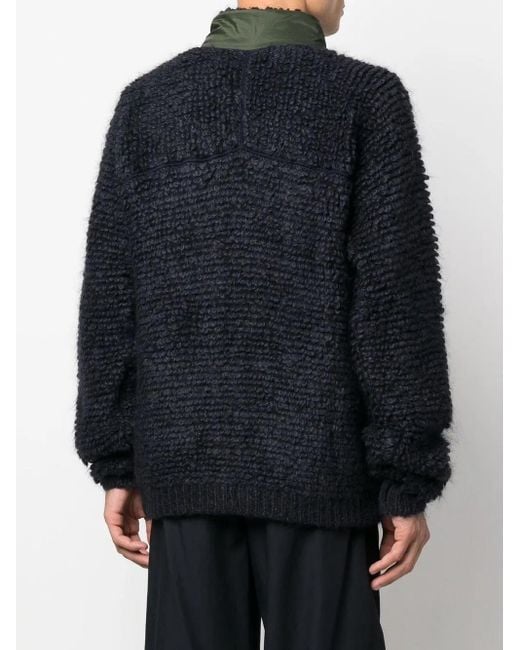 Marni Black Cardigan In Mohair Con Zip for men