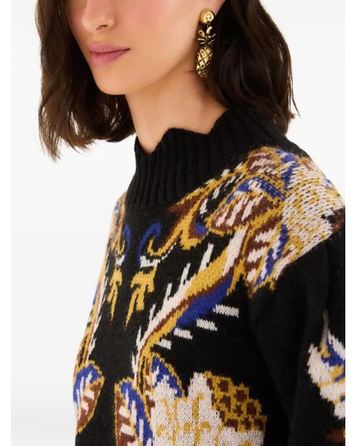 Farm Rio Trui Met Bloemenprint in het Black