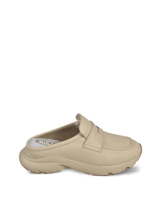 Tod's White Penny-Strap Loafers
