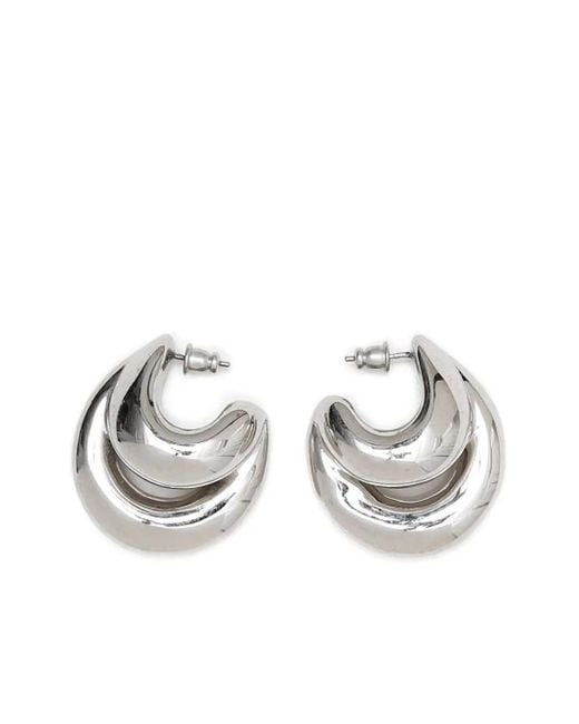 Panconesi Metallic Double-Hoop Earrings