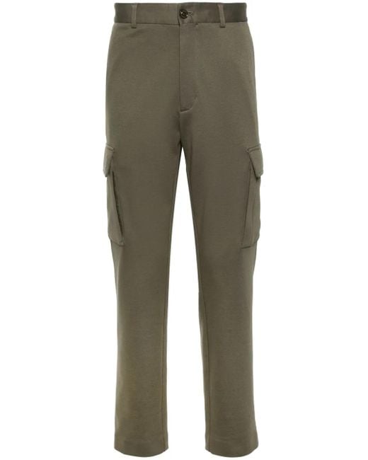 Moncler Green High-Waist Tapered Cargo Trousers for men