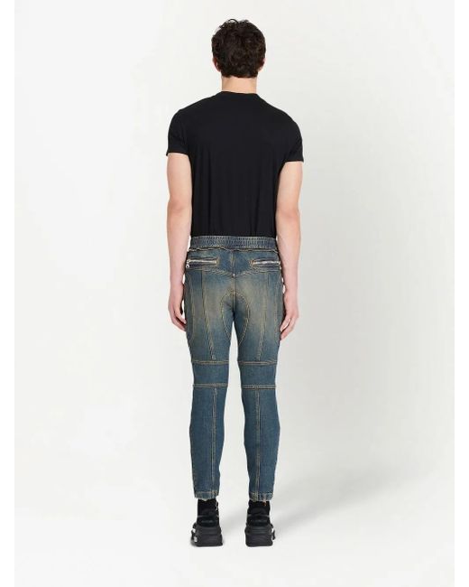 Balmain Blue Skinny Jeans for men