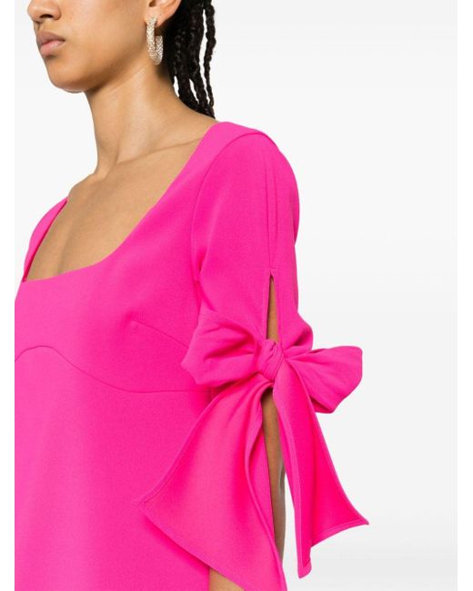 Robe courte à détail noué Pinko en coloris Pink