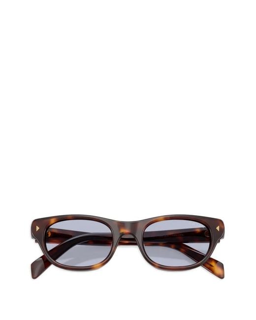 Prada White Tortoiseshell-Effect Sunglasses