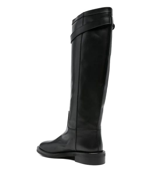Via Roma 15 Black 30Mm Buckle-Fastening Leather Boots