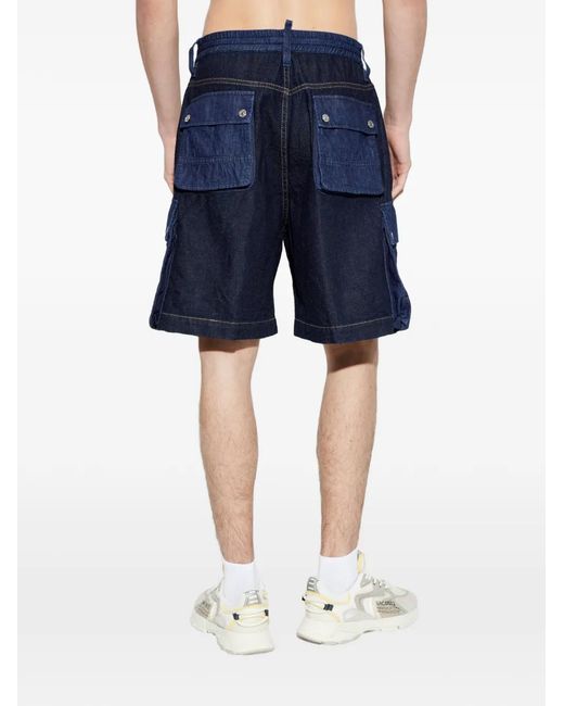 Bermudas Dark Weight Con Efecto Lavado DSquared² de hombre de color Blue