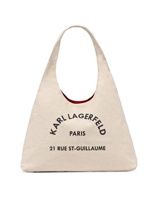 Karl Lagerfeld White Rue St-Guillaume Tote Bag