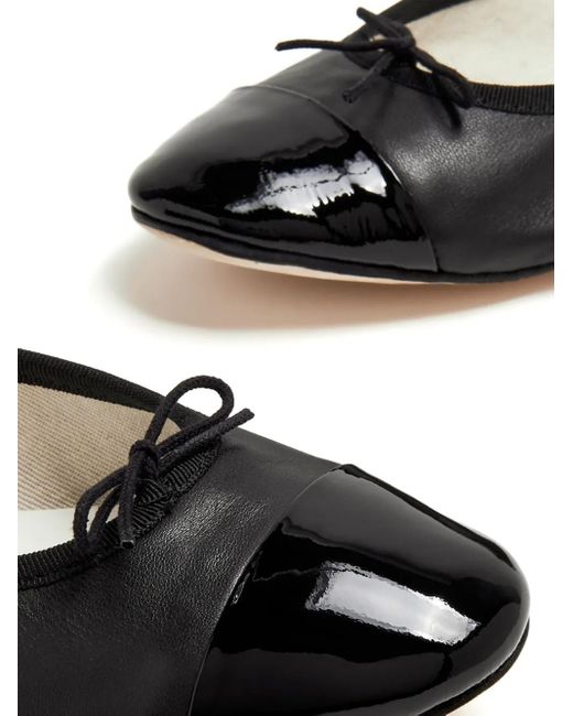 Repetto Black Flora Ballerina Shoes