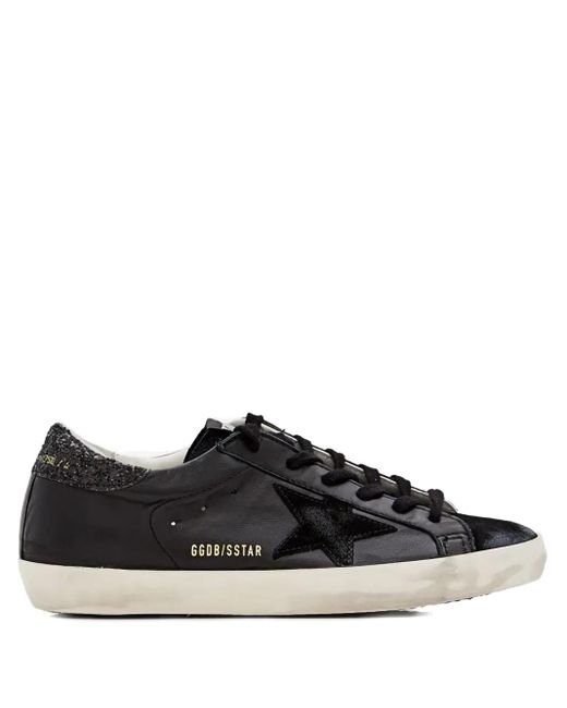 Golden Goose Deluxe Brand Black Superstar /Glitter Heel" Sneakers for men