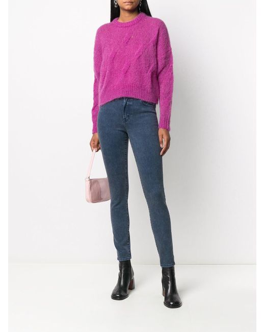 cropped crew neck jumper