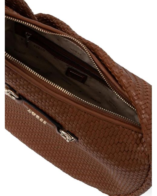 Guess Brown Francy woven shoulder bag