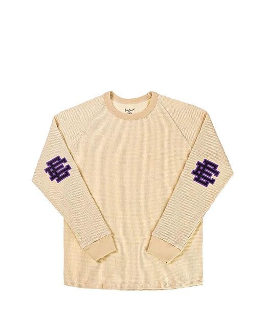 Eric Emanuel Natural Ee Logo-Print Waffle-Knit Raglan-Sleeve Sweatshirt for men