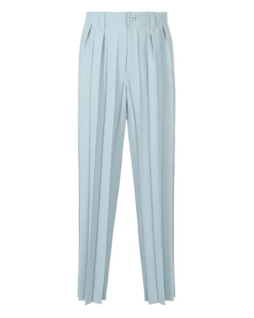 Homme Plissé Issey Miyake Blue Pleated Trousers for men