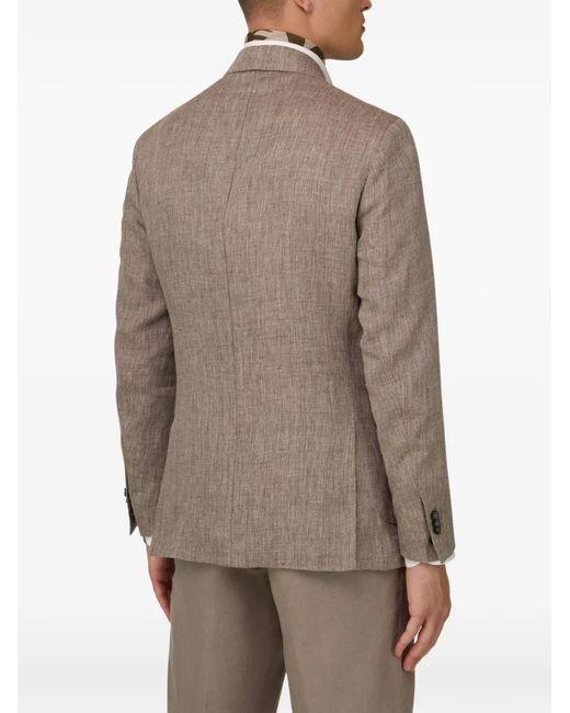 Boggi Brown Mélange Pure Linen Jacket for men