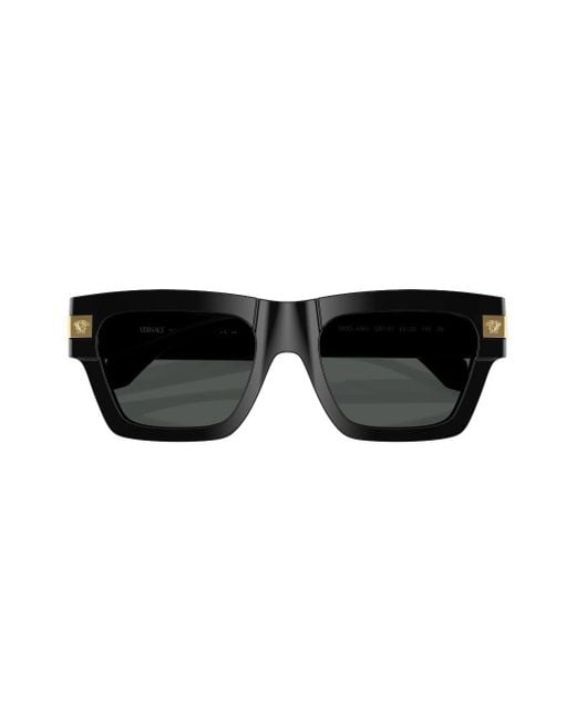 Versace Zonnebril Met Vierkant Montuur in het Black voor heren