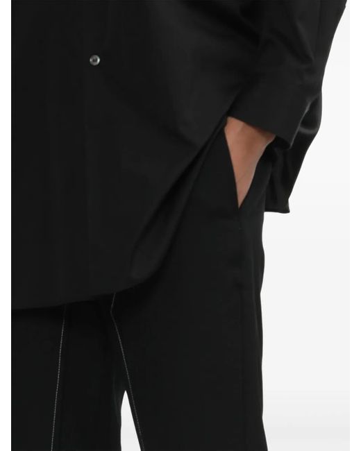 COMME DES GARÇON BLACK Black Gerade Hose Mit Ziernähten