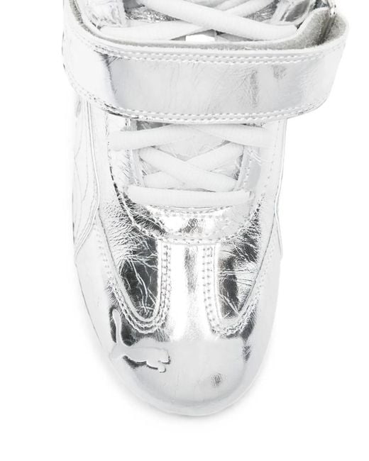 PUMA White Speedcat Logo-Debossed Sneakers