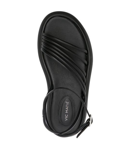 Vic Matié Black Multi-way Strap Sandals
