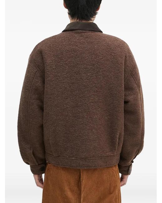 Filling Pieces Brown Flap-Pocket Collared Jacket for men