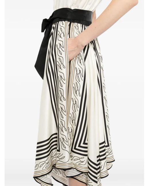 Karl Lagerfeld White Scarf Print Dress
