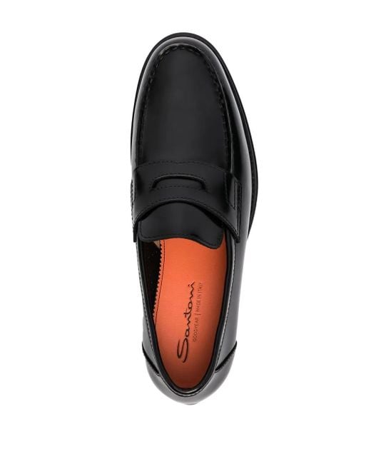 Santoni Black Gunter Loafer For for men