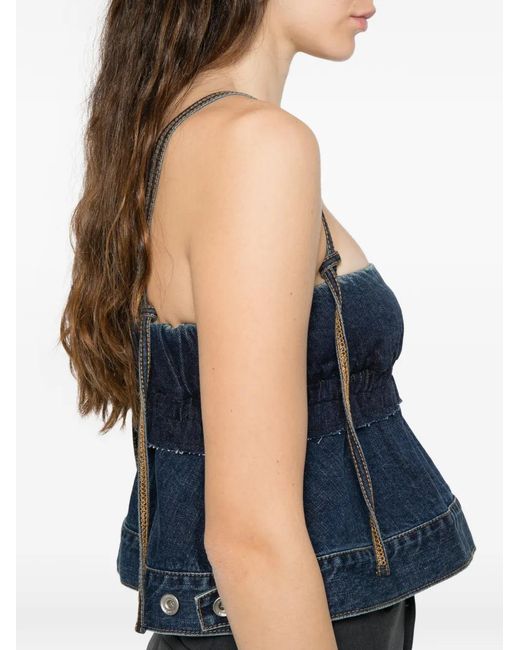 Sacai Denim Pullover in het Blue